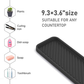 EG-SIPRO bathroom counter tray keeps toothbrushes and toothpaste tidy