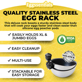 Eggssentials rack compatible with skillets and Instant Pot-style cookers