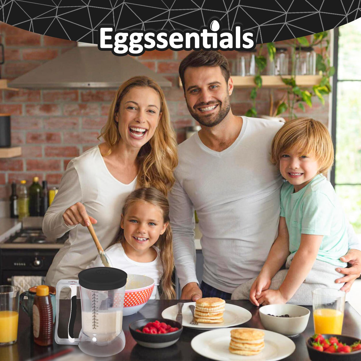 Eggssentials cupcake and muffin batter dispenser for precise portions and less mess.