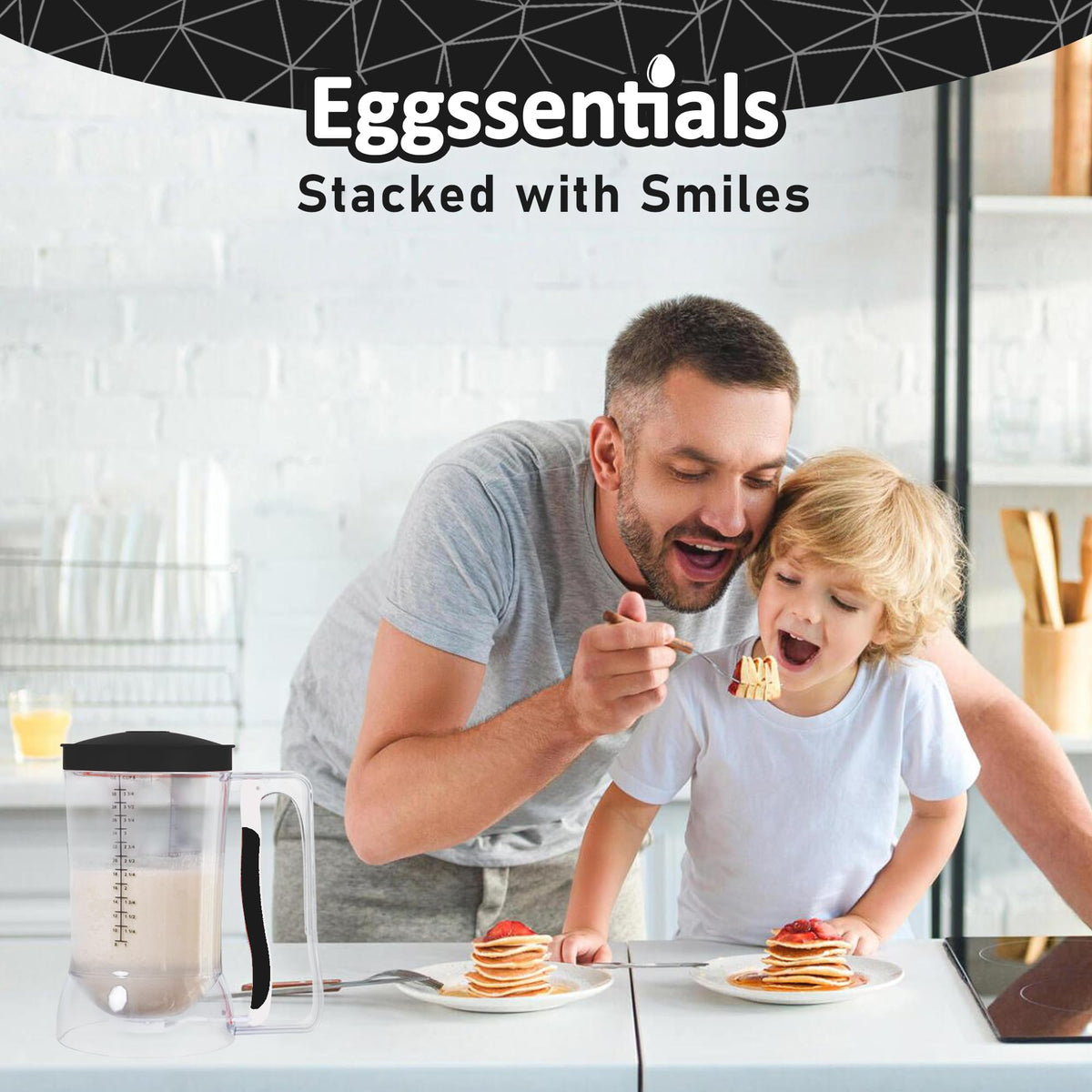 Eggssentials funnel cake dispenser helps create light, shareable funnel cakes.
