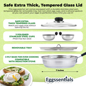 Eggssentials nonstick insert cups clean up quickly after use