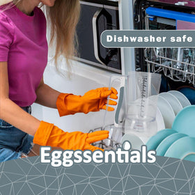 Eggssentials pancake dispenser grey made from BPA-free durable plastic for daily use.