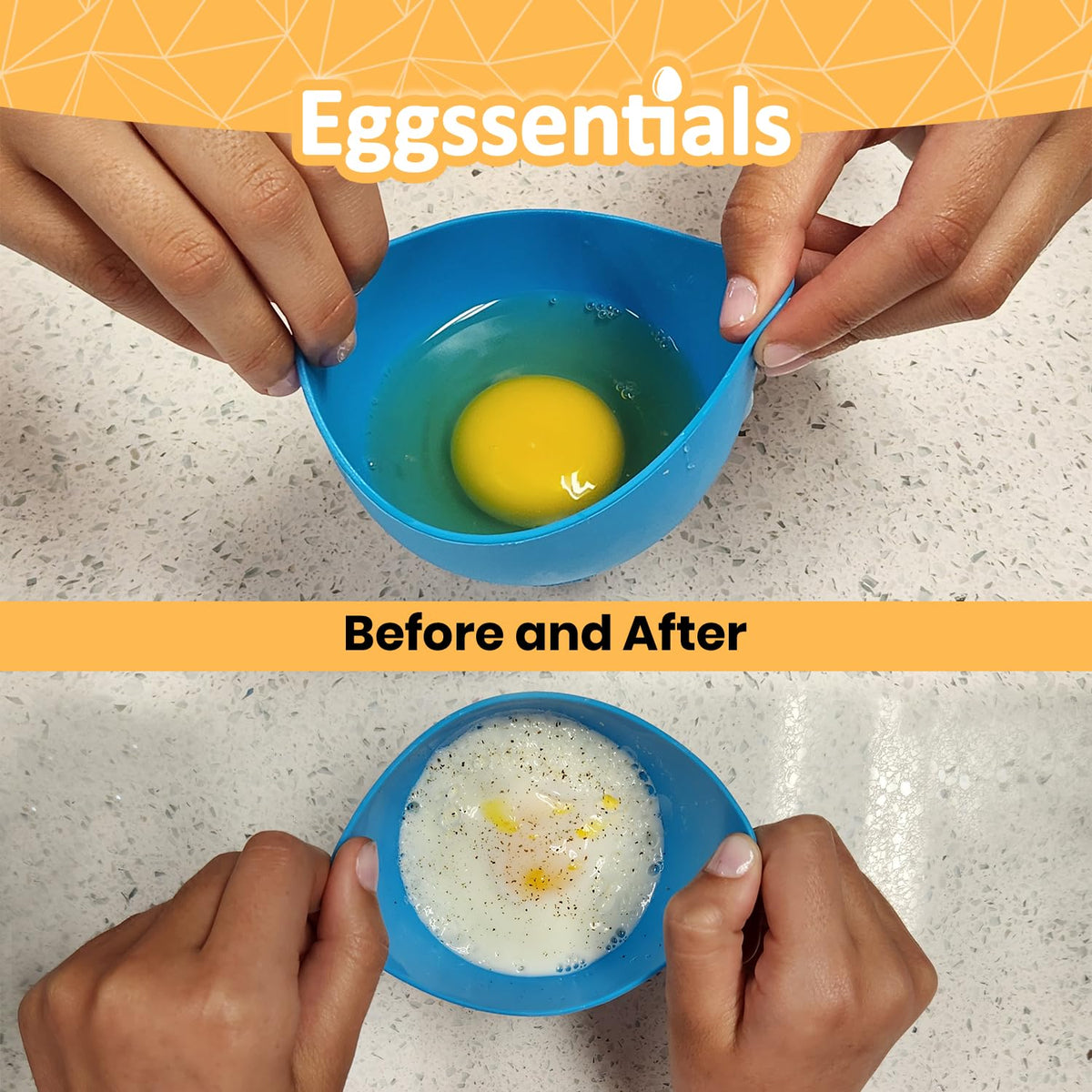 Eggssentials poached egg cups yellow easy breakfast prep
