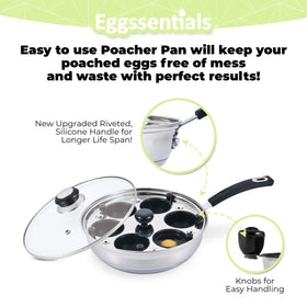 Eggssentials removable insert cups illustrate easy release and quick cleanup.