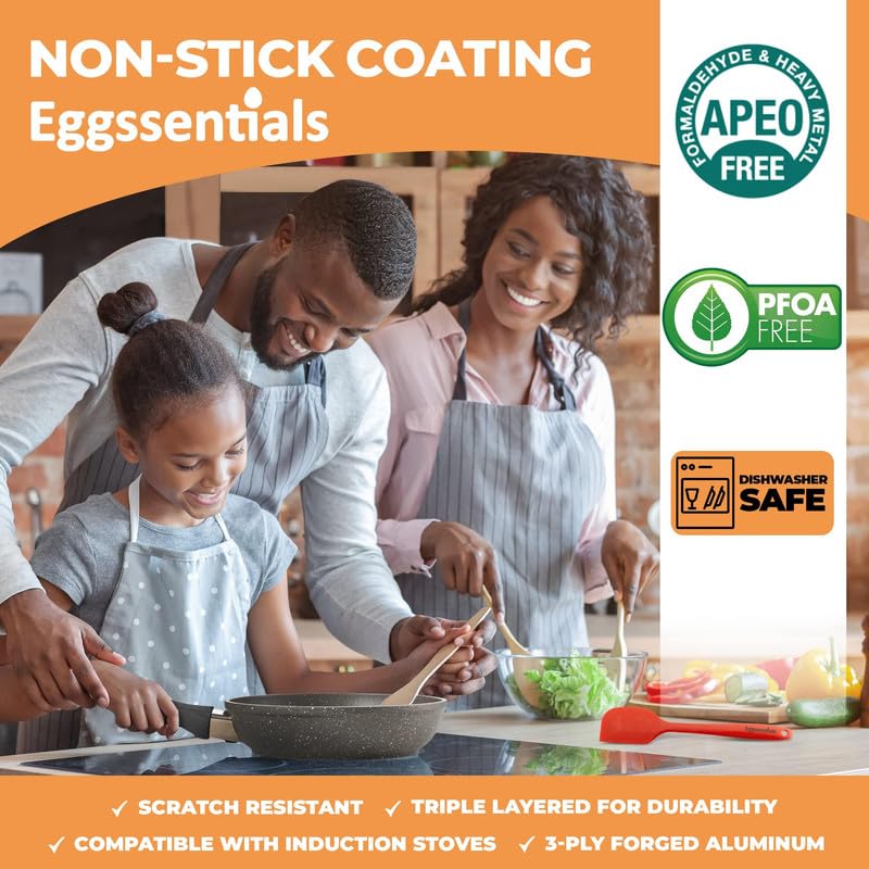 Eggssentials removable poaching cups simplify cleaning and reuse.