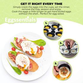 Eggssentials stainless steel body highlights durability and even heat distribution.