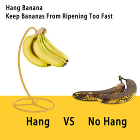 EGMEHOAD metal banana tree hanger supports airflow and neat kitchen organization.