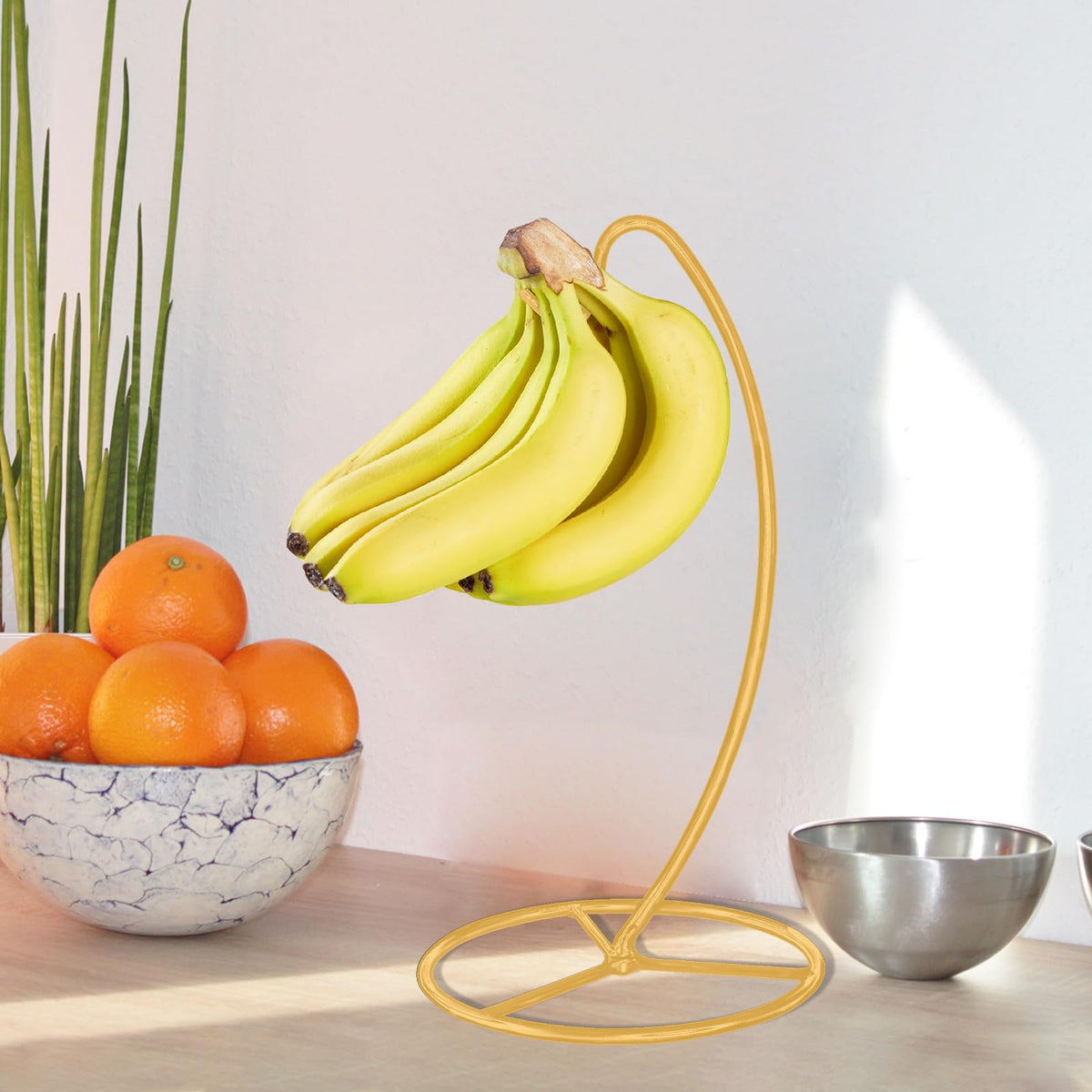 EGMEHOAD sturdy banana stand design complements modern kitchen decor.