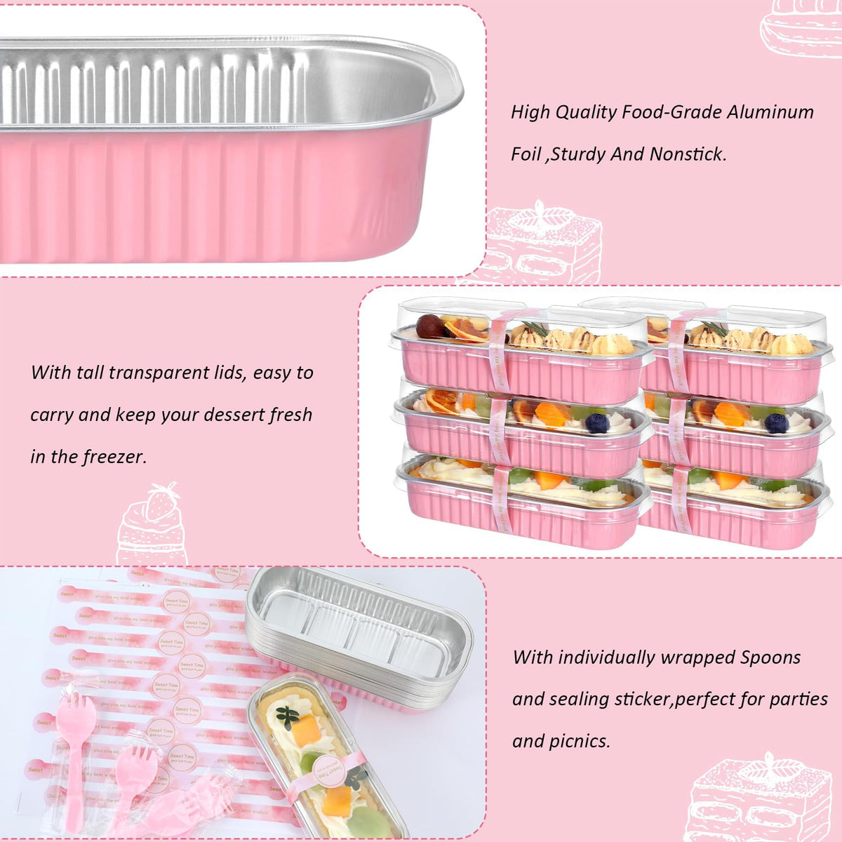 Close-up of the 6.8oz mini loaf pans for individual servings