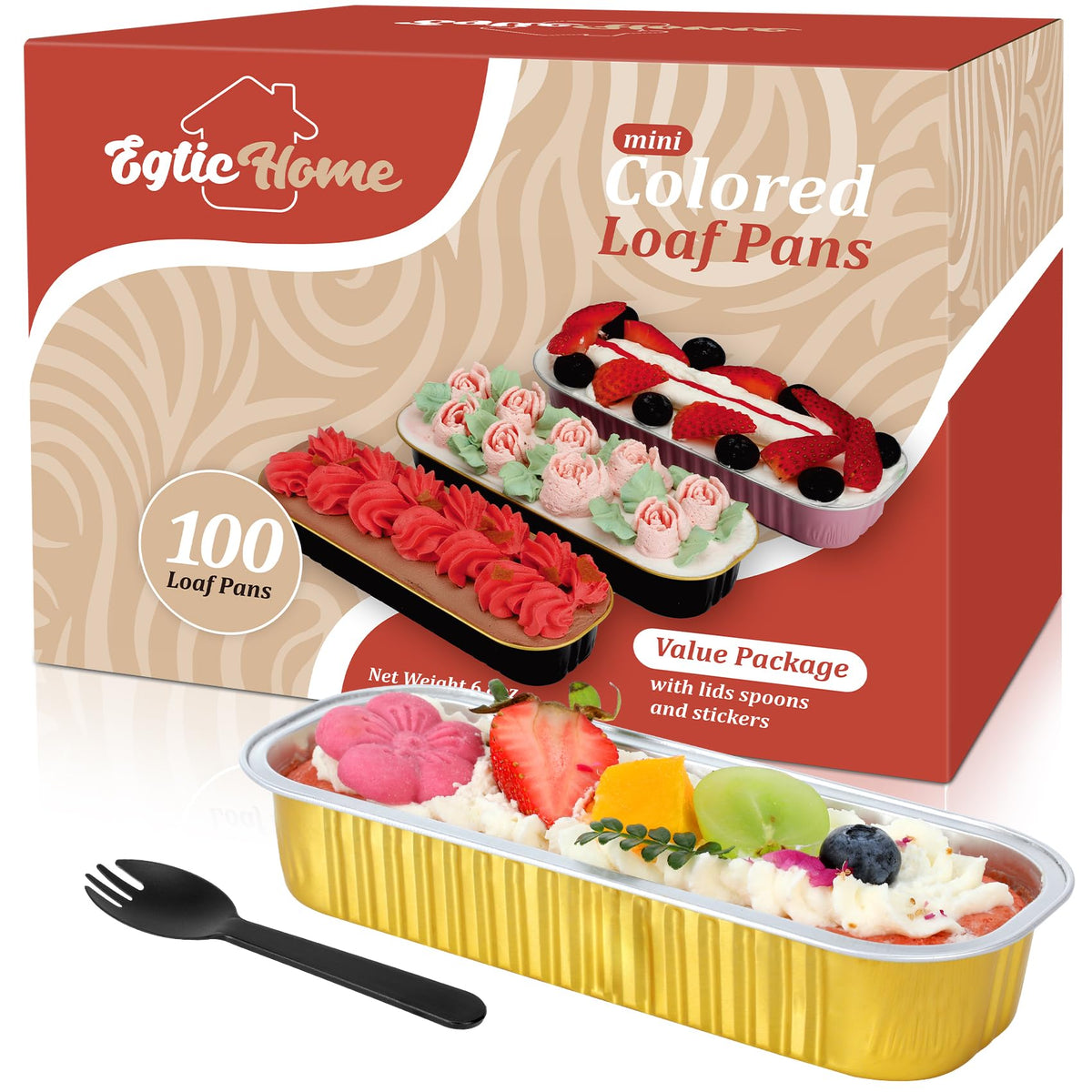 EgticHome pans suit cakes, creme brulee, jellies, and easy servings.