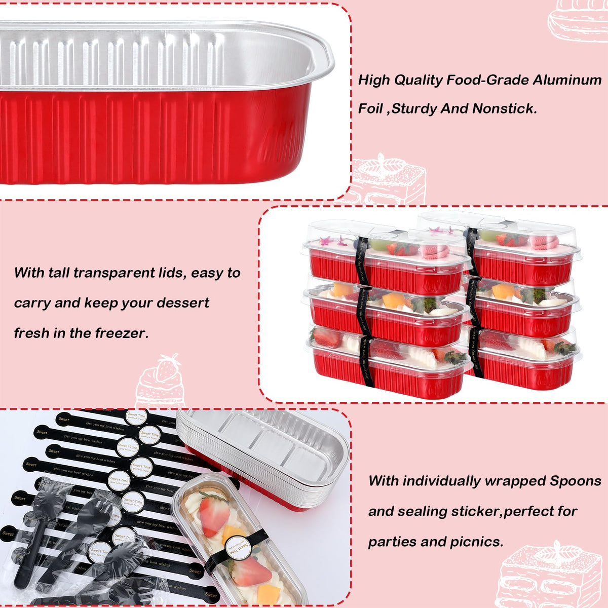 EgticHome disposable sporks 100-pack for quick serving at gatherings