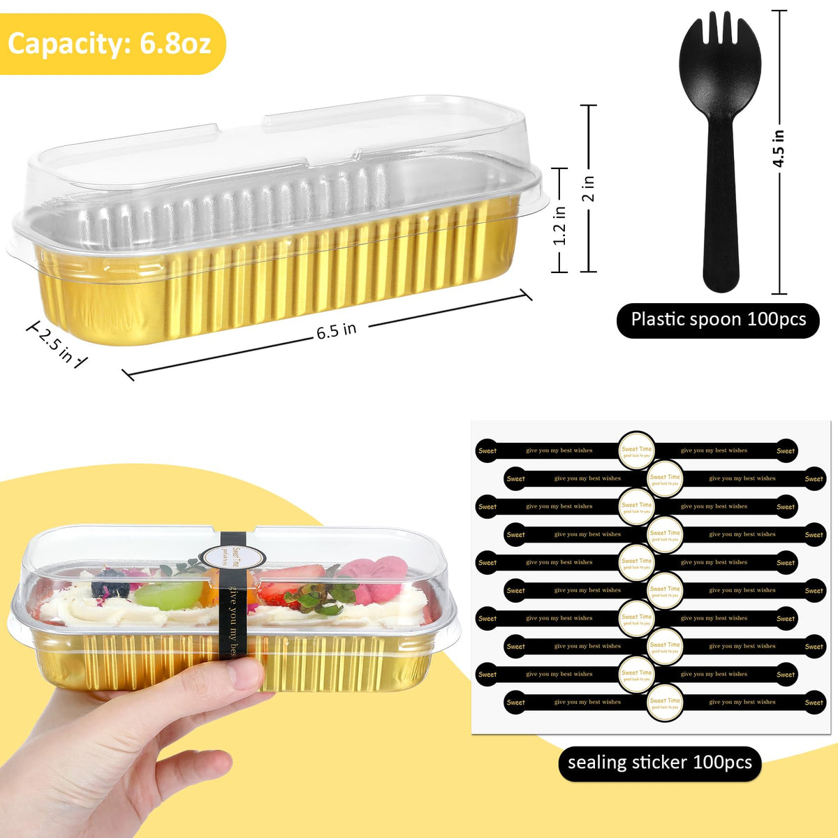 EgticHome lids for mini loaf pans provide tight seal to keep desserts fresh.