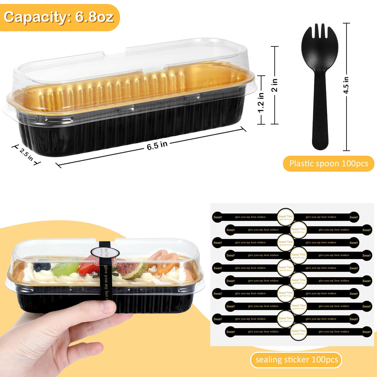 EgticHome mini loaf pans with spoons offer mess-free serving.