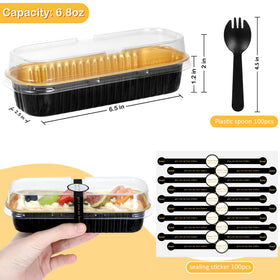 EgticHome mini loaf pans with lids closeup showing clear lids for freshness