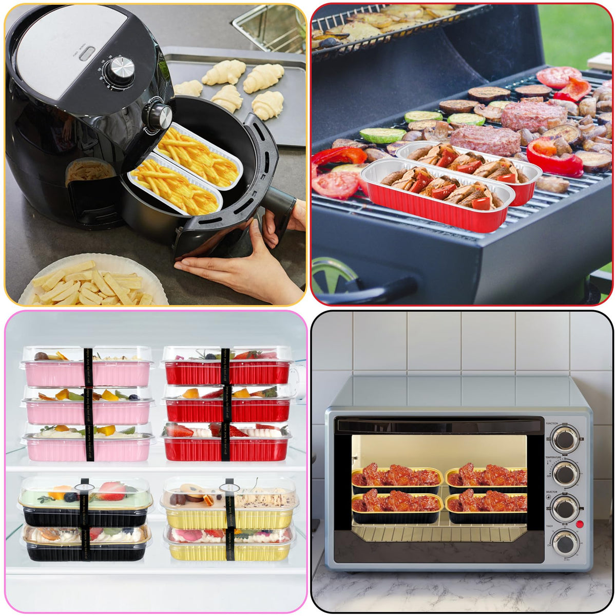 EgticHome oven-safe foil pans ideal for ovens and steamers