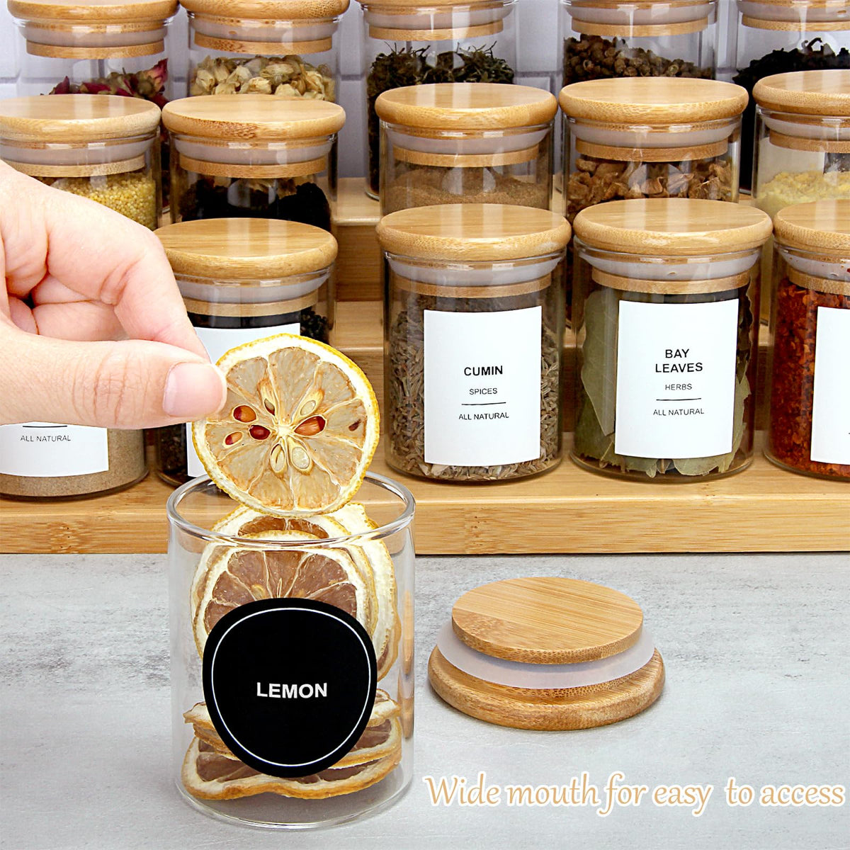 EgticHome spice jars keep contents visible and organized at a glance.