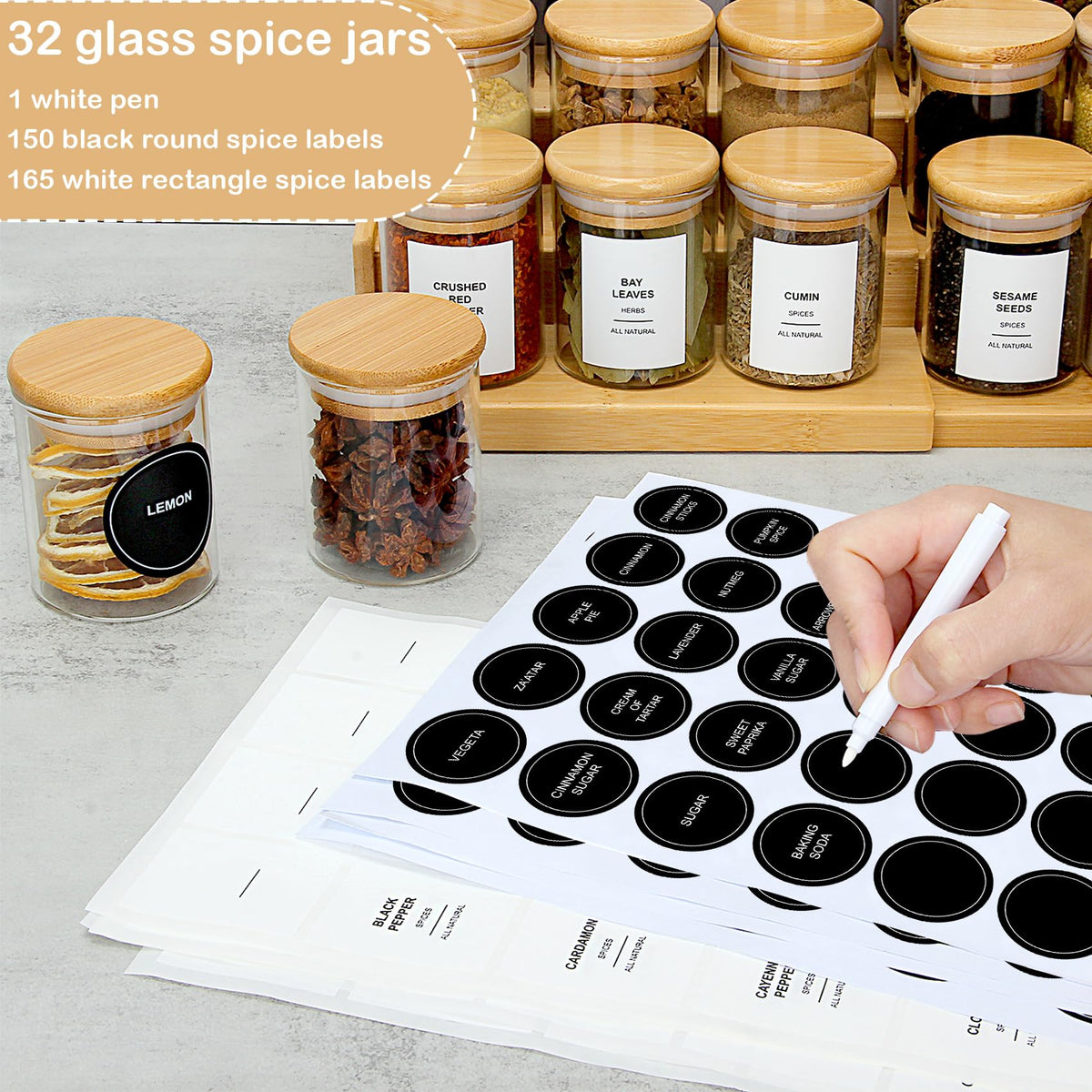 EgticHome spice jar with wide mouth for easy access and cleaning.