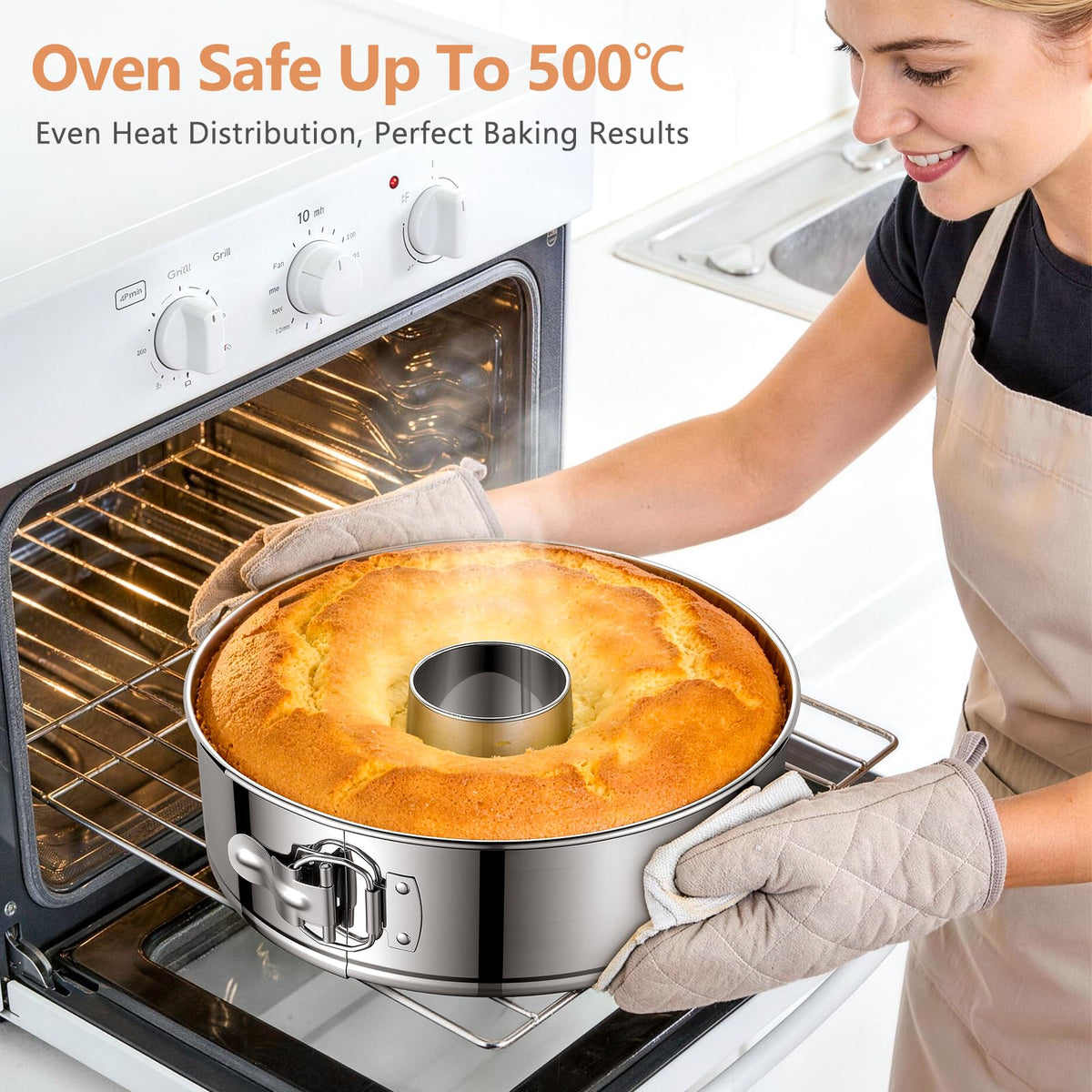 E-Gtong 10-inch cake pan suitable for family gatherings and holidays.