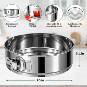 E-Gtong stainless steel bakeware resists rust while delivering clean edges.