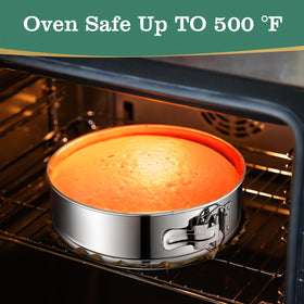 E-Gtong cake pan interior shows 304 stainless steel for durable use.
