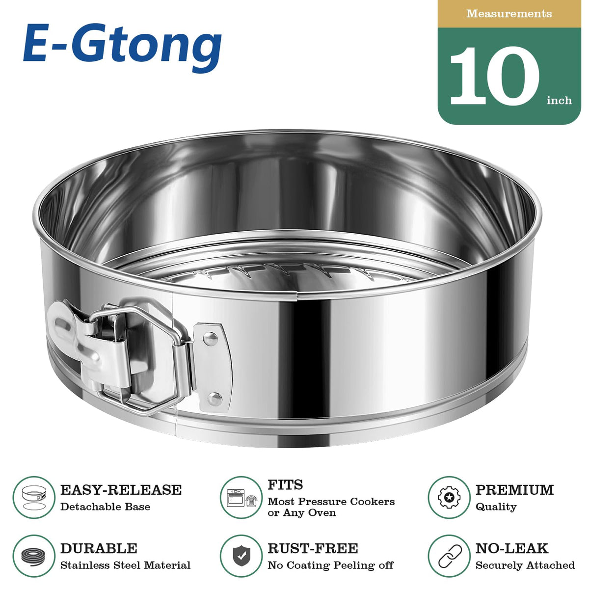 E-Gtong pan used for mousse cakes and quiches highlights versatility.