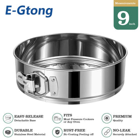 E-Gtong 9-inch pan ideal for cheesecakes, quiches, and tarts