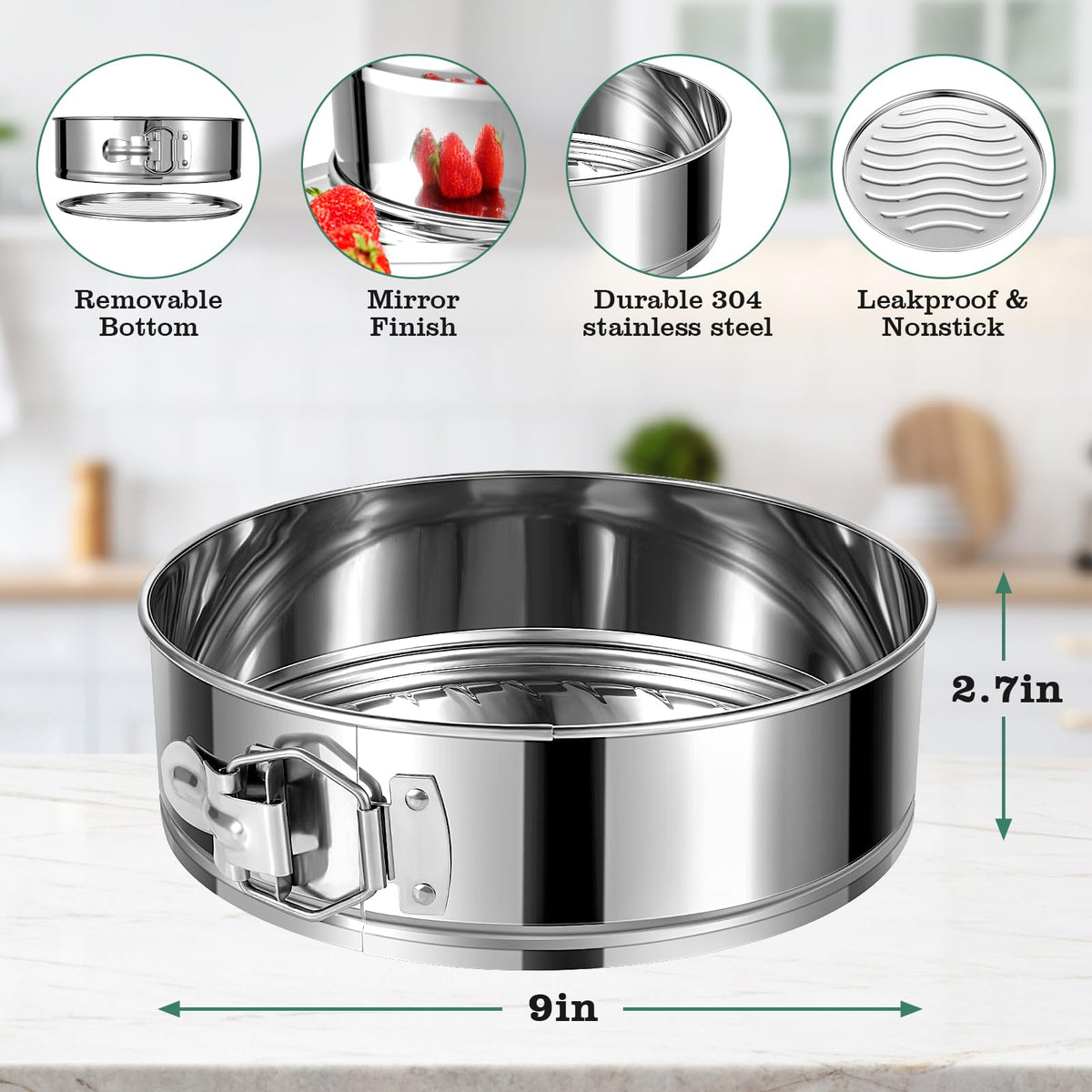 E-Gtong springform pan supports water bath baking and delicate desserts