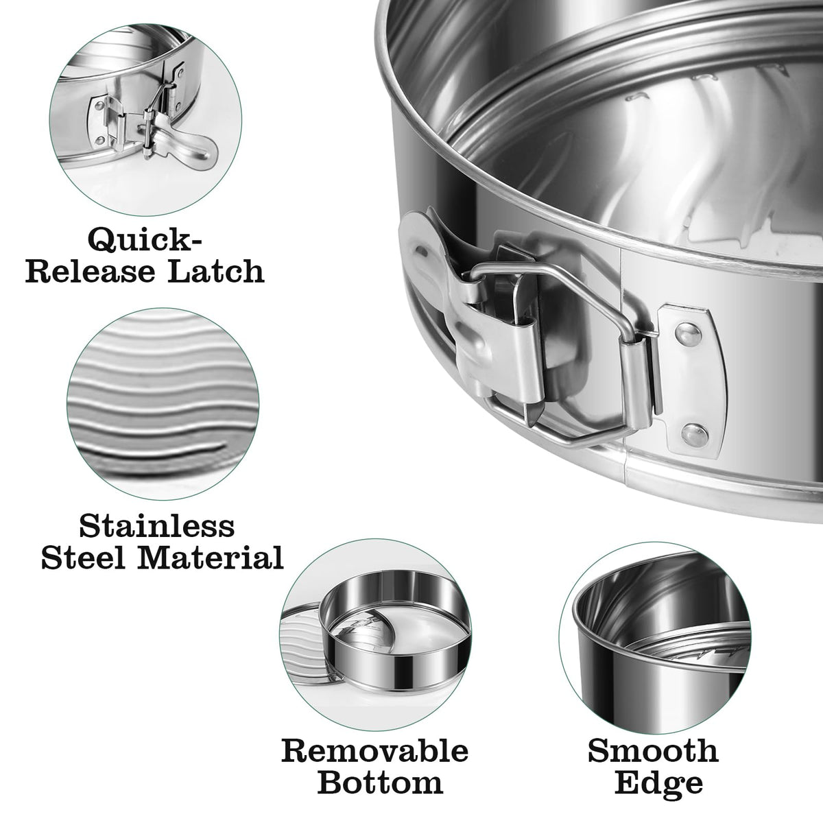 E-Gtong leak-proof nonstick coating prevents batter leaks for flawless finishes.