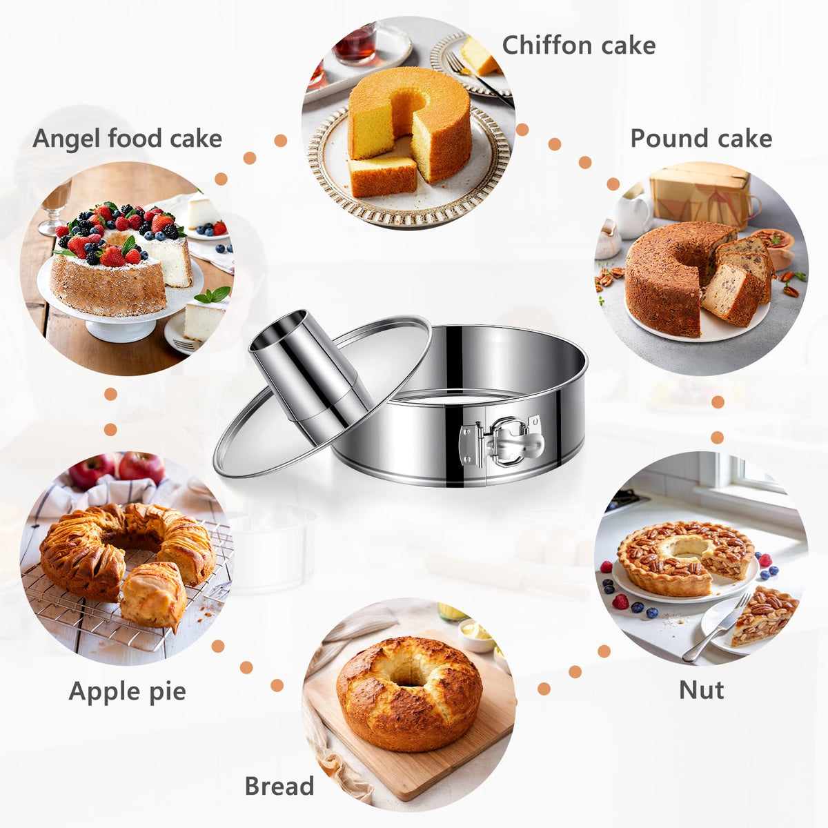 E-Gtong springform pan with latch prevents leaks during baking.