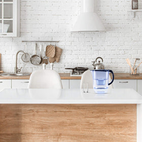 EHM pitcher fits neatly in the fridge for chilled, ready water