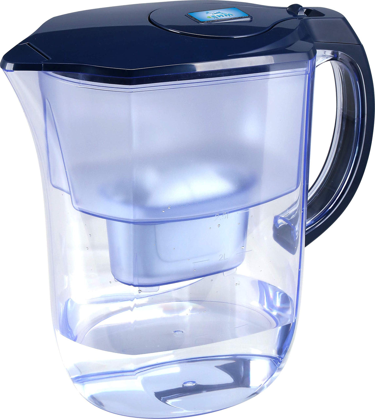 EHM ultra premium alkaline pitcher front view for easy, quick hydration at home