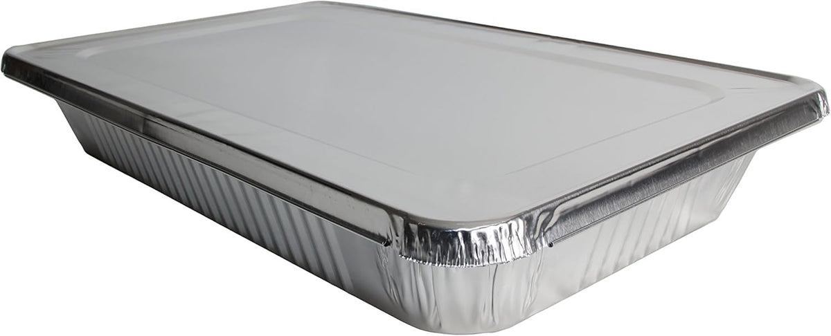 EHOMEA2Z disposable aluminum pan, oven-safe design for easy meal prep and cleanup.