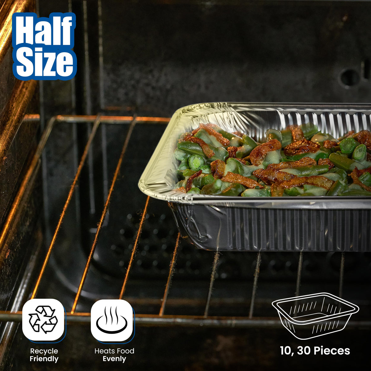 EHOMEA2Z easy-cleanup baking trays for post-event cleanup.