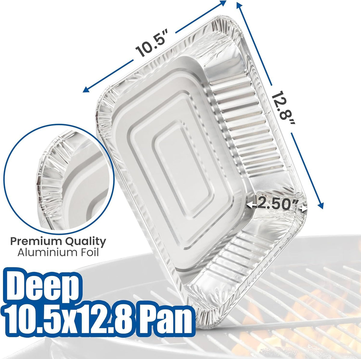 EHOMEA2Z heavy-duty foil tray oven-safe for casseroles and lasagna.