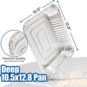 EHOMEA2Z heavy-duty foil tray oven-safe for casseroles and lasagna.