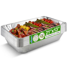 EHOMEA2Z large aluminum pan for easy disposal after serving.