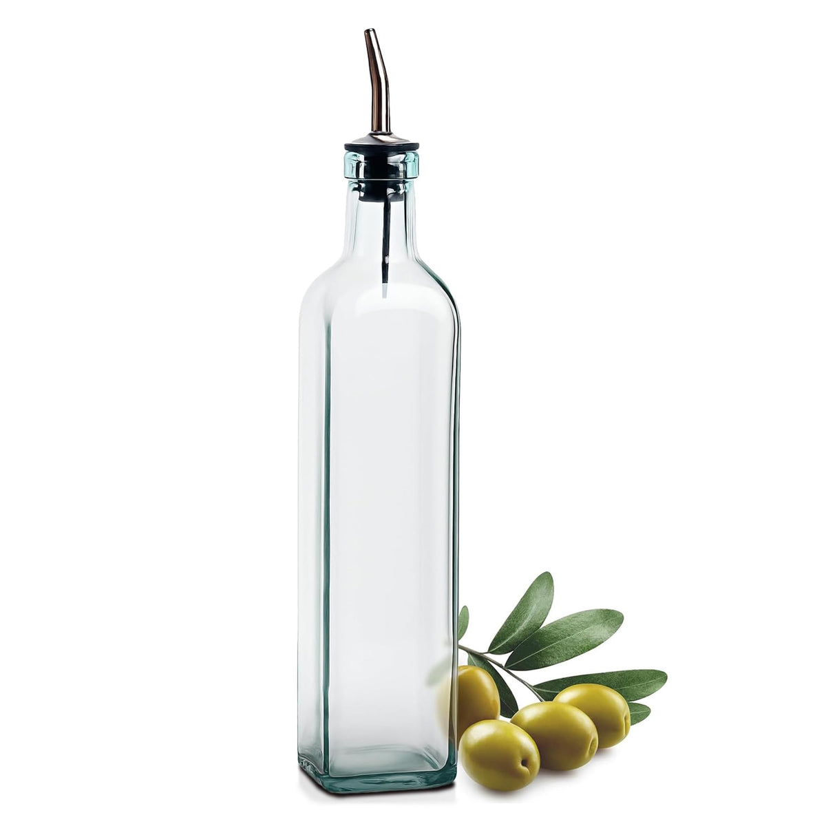 EHOMEA2Z olive oil dispenser front view for precise pouring on the counter.