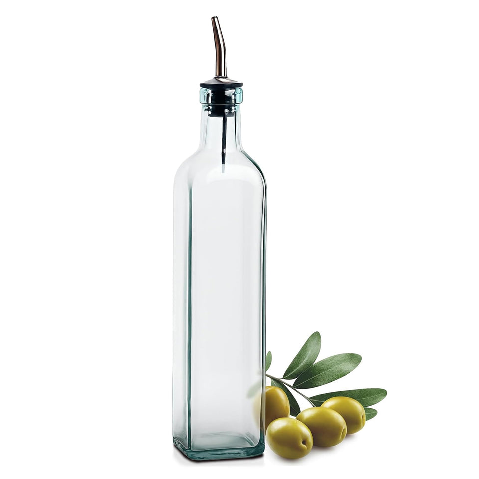 EHOMEA2Z olive oil dispenser front view for precise pouring on the counter.
