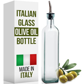 EHOMEA2Z olive oil dispenser bottle with 16 oz capacity for precise, mess-free pouring.