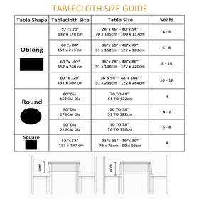 Gift-ready EHouseHome round tablecloth with lace trim for holidays.