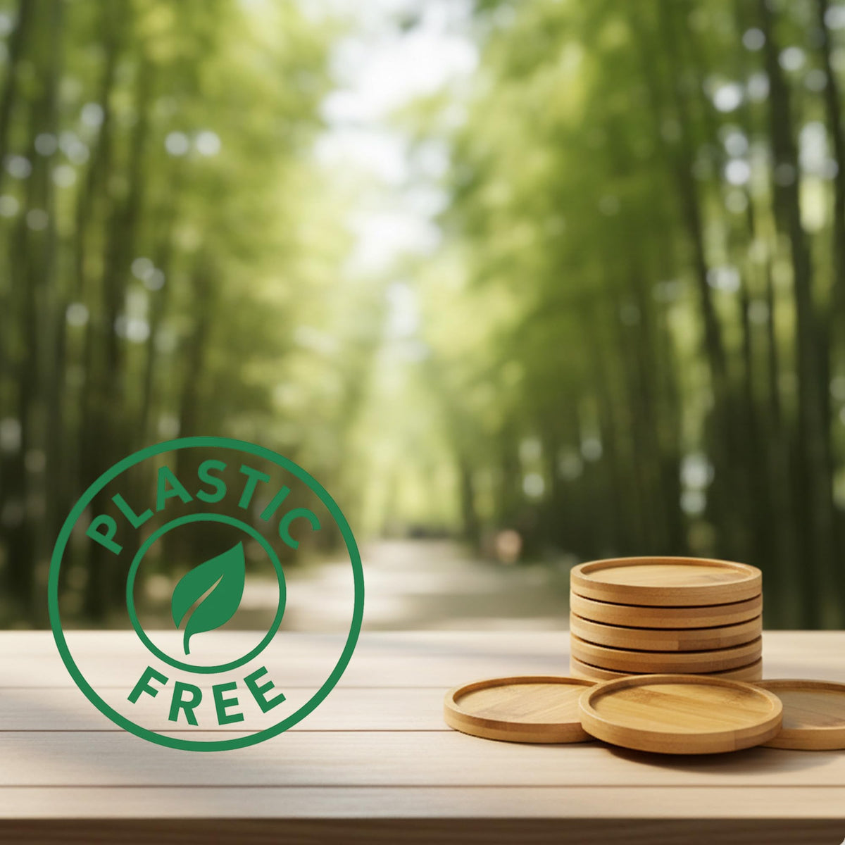 EHR eco-friendly design coasters emphasize natural bamboo texture and long-lasting use.