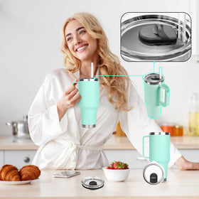 Ehzyaz clear lid shows drink level with magnetic slider for easy monitoring.