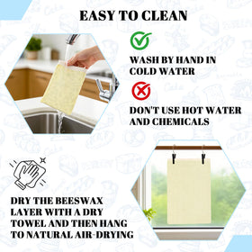 In-use view of EHZYP beeswax bread bag storing bread slices