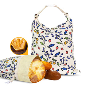 EHZYP beeswax bread bags hero view with crusty loaf for fresh storage.