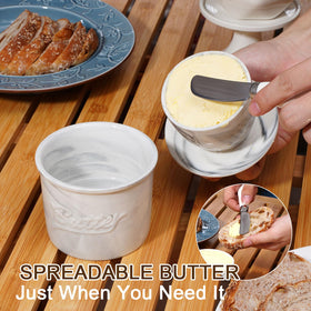 Eichzer compact-4in butter crock fits neatly on any countertop
