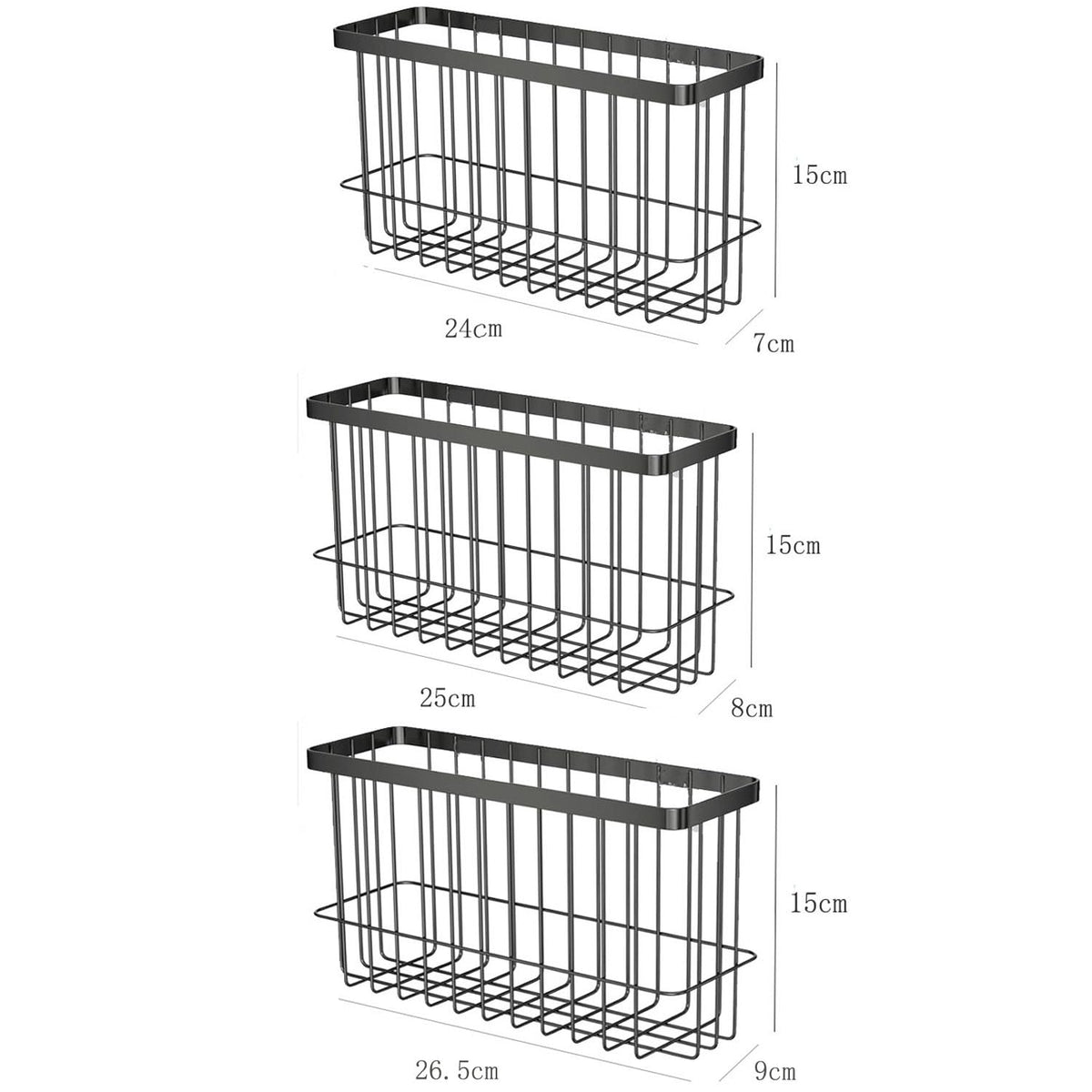 EigPluy wall-mounted organizer installs without drilling for bathroom essentials.