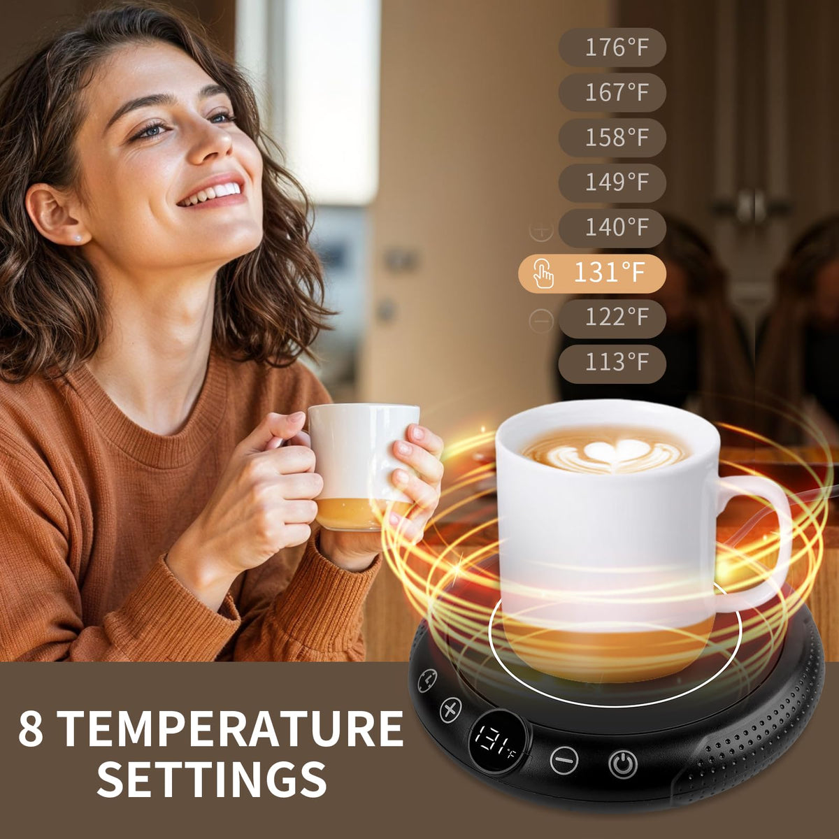 EIHO temperature display shows heat level at a glance