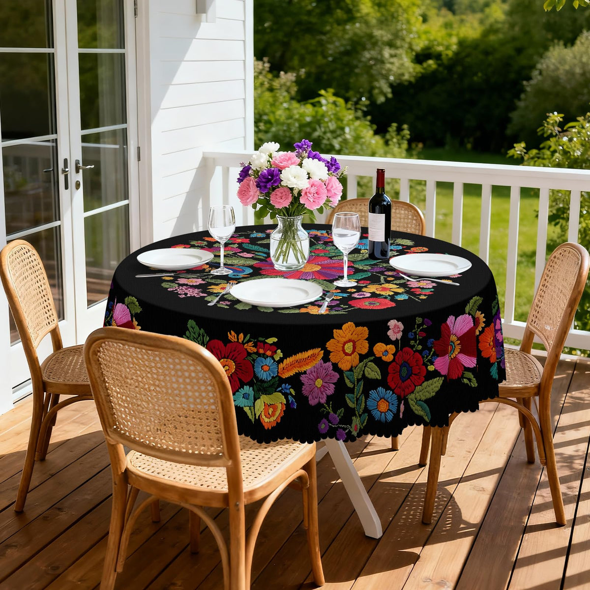 Eikione outdoor party setting enhances decor and protection