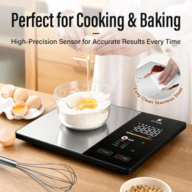 EILISON Smart Kitchen Scale nutrition analytics on display with 24 nutrients.