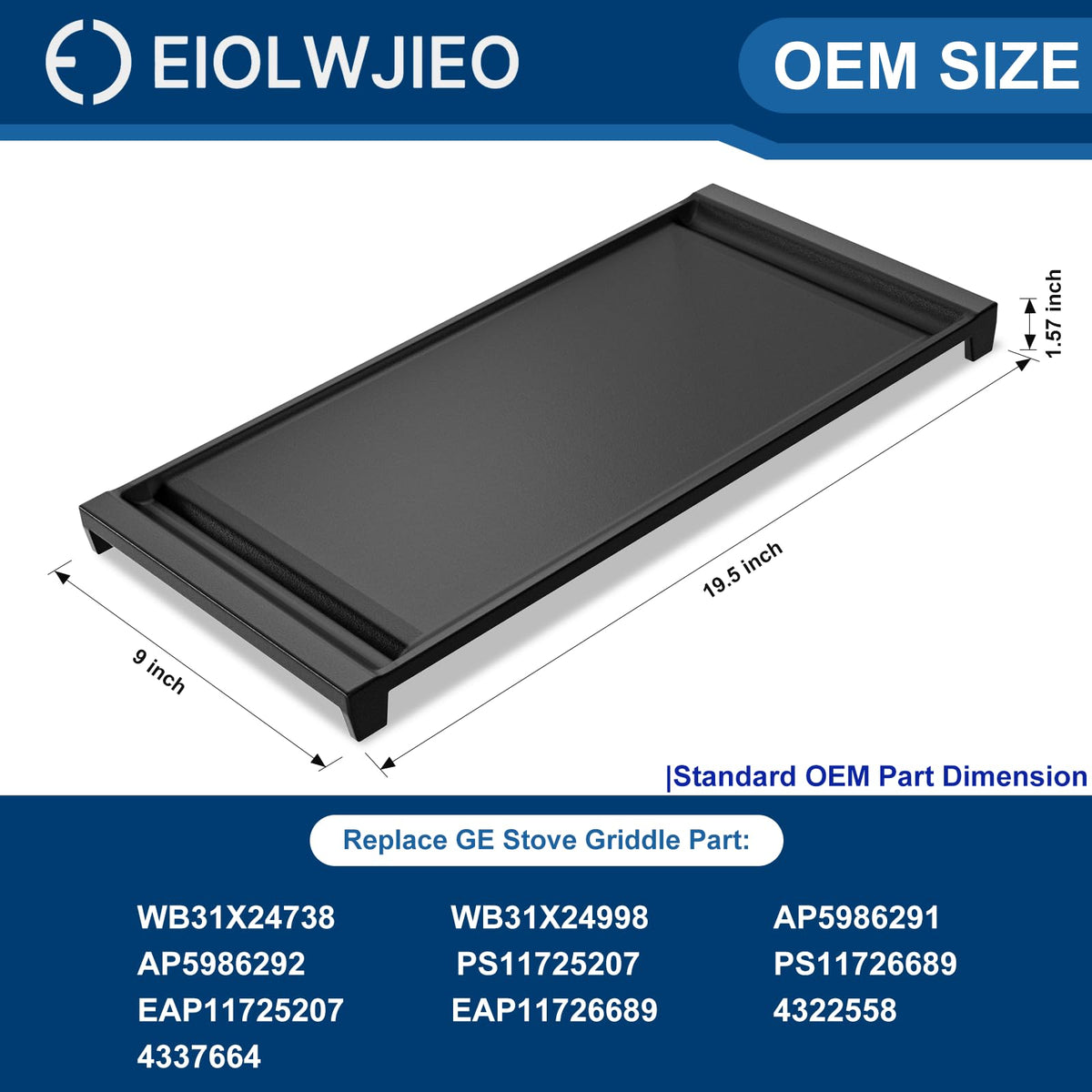 EIOLWJIEO WB31X24738 easy-clean smooth surface saves time